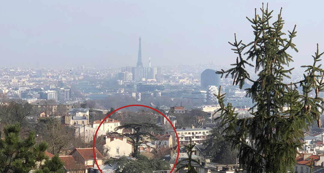 Imperial Cedor Meudon ) view over Paris